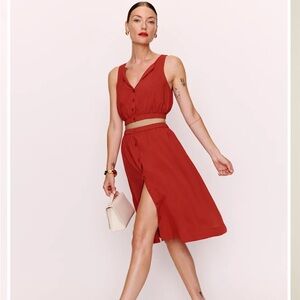 Reformation Naya Two Piece Red - Size 0